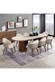 Austria 1 + 8 Seater Dining Set - Natural Walnut/Beige