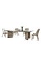 Libra 1 + 8 Dining Set - Dining Table - Light Brown/Beige - 3