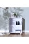 Absol Multipurpose 2-Door Cabinet - Stylish White Wood Storage with 2 Shelves & 2-Year Warranty - 3