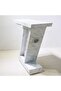 Bar Counter with Wine Rack + Bottle Holder & LED Lights + Bluetooth Speakers - White - With - 4