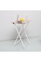 Mineo Foldable Side Table-ash White-with 2 Year , Metal, L 48 x W 36 x H 66 cm, End Tables
