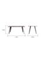 Gideon 6 Seater Dining Table - Natural Oak & Brown Finish, Wood & Metal, 180x88x76cm, 2 Yrs Warranty - 3