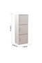 Carlotta 3-Door Storage Cabinet - Elegant White Wood Cabinet with 2-Year Warranty, 40x29x106cm - 8