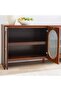 Azeron Buffet Cabinet - Elegant Brown Dining Storage with 2-Year Warranty, Engineered Wood & Glass - 8