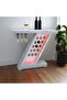 Bar Counter with Wine Rack + Bottle Holder & LED Lights + Bluetooth Speakers - White - With - 2