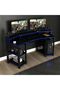 Atlaz Large Gaming Desk - Blue/Black L186.6xW70xH89.5cm