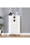 New Aloha Chest of 5 Drawers - Elegant White/Golden Storage Solution with 2-Year Warranty