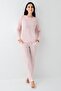 Women's Transitional long sleeve pajama set, 50% cotton 50% modal - 2