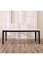 Brody 8-Seater Rectangular Marble Dining Table - White/Dark Walnut - Solid Wood - 2-Year Warranty - 6
