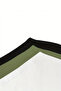 Khaki White Black 3-Pack Women's Off Shoulder Boat Neck Oversize T-Shirt - 4