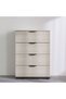 Pletora 4-Drawer Chest of Drawers - Grey Oak, Engineered Wood, Stylish Bedroom Storage, 79x39x111cm - 5