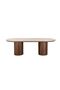 Austria 1 + 8 Seater Dining Set - Natural Walnut/Beige - 2