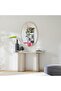 Hesdin High Gloss Console Table with Oval Mirror - Light Grey - 150x40x90cm - 2-Year Warranty - 7