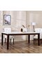 Brody 8-Seater Rectangular Marble Dining Table - White/Dark Walnut - Solid Wood - 2-Year Warranty - 3