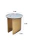 Conley Sintered Stone Round End Table – Green & Gold Luxury Accent Table with 2-Year Warranty - 8