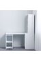 Ivana Multifunctional Office Desk - White L54xW136xH168cm - 6
