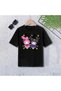 Anime Kuromi Crew Neck 100% Cotton Printed Short Sleeve Children's and Teenage T-Shirt