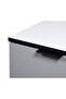 Gamerzone Kids Night Stand - 2-Drawer White & Grey Nightstand for Kids' Room, 40x40x50cm - 7