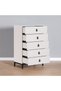 Defne 5-Drawer Chest of Drawers - Cream/Black - Stylish Bedroom Storage with 5-Year Warranty - 4