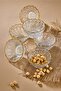 Snack & Presentation Glass Bowl Gold Gilded - 6 Pieces - 2