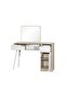Kinder Vanity Dresser with Mirror, 1-Door & 3-Drawer White/Sonoma Oak, 2-Year , 110x128cm - 2