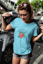Berry Strawberry Printed Regular Fit / Blue Color T-Shirt 100% Cotton