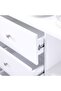Heather White Dining Sideboard - Durable & Modern MDF Cabinet with 2-Year Warranty, 160x39x80cm - 4