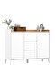 Estonia Multipurpose Cabinet 2 Doors And 3 Drawers White/Oak With 2-Year - 3
