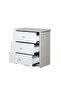 Hazel 3-Drawer Kids Dresser - Light Beige/White, 40x70x71cm, Stylish Engineered Wood Storage Unit - 4