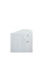 Pluto 2-Door Shoe Cabinet in Super White Stylish Storage for 19 Pairs, Engineered Wood, 80x40x120cm - 4
