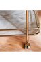 Hartin 2-Tier Serving Trolley - Champagne Metal & Tempered Glass - Elegant Design, 2-Year Warranty - 3