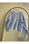Women's Long Sleeve Baby Blue Premium Muslin Fabric Shirt Blouse - 4
