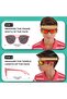 Double Bridge Sunglasses Pink/Grey AK5-1 - 3