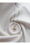 Steel Italian Crushed Chain Pole Star Stone Detailed Necklace - 6