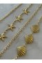 2 Pieces Body & Waist & Dress & Pants & Skirt Chain Belt Set with Star-Mussel Figures - 7