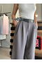 Women's Belted Stretch Fabric Lycra Palazzo Trousers - 4