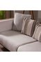Palace 3 Seater Fabric Sofa - Ivory/Brown L230xW104xH70cm - 7