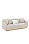 Ollena 3 Seater Fabric Sofa - Beige L228xW98xH82cm - 6