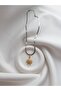 Steel Italian Crushed Chain Pole Star Stone Detailed Necklace