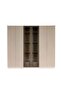 Brita 6 Door Wardrobe with 2 Glass Doors - Beige/White Oak L241.7xW59xH220cm