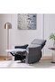 Warwik 1 Seater Fabric Recliner - Charcoal L80.5xW92xH103cm - 2