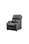 Mystic 1 Seater Fabric Pushback Recliner with Cup Holder - Grey L83xW93xH103cm - 3