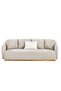 Ollena 3 Seater Fabric Sofa - Beige L228xW98xH82cm