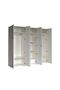 Naples 6 Door Wardrobe with Mirror - Beige L238.2xW59.8xH220cm - 4