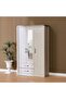 Olivos 3 Door Wardrobe with Mirror - Ash Grey/Oak L124xW56xH204cm