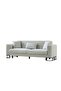 Elegance 3 Seater Fabric Sofa - Grey L230xW80xH82cm - 7