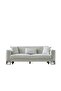 Elegance 3 Seater Fabric Sofa - Grey L230xW80xH82cm - 6