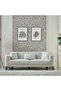 Elegance 3 Seater Fabric Sofa - Grey L230xW80xH82cm