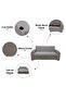 Alejandro Fabric Sofa Bed - Warm Grey L189xW92xH90cm - 2