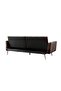 Flare 2 Seater Fabric Sofa Bed - Brown L187xW77xH77cm - 6